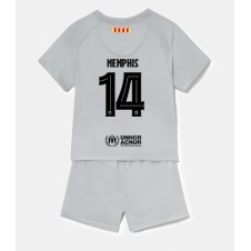 Barcelona Memphis Depay #14 Tredjedraktsett Barn 2022-23 Kortermet (+ korte bukser)